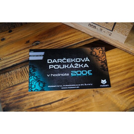 Darčeková poukážka - 200€ 